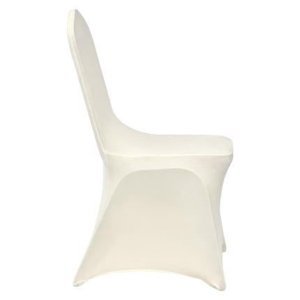 Spandex Folding Chair Covers, Washable, 30-Pack Ivory White