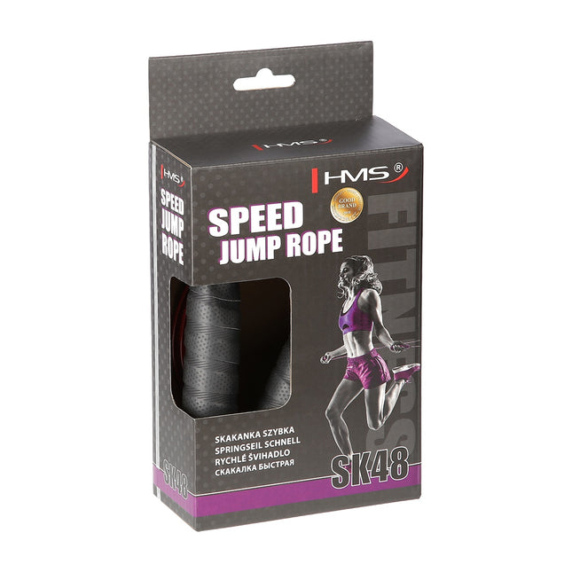 Speed-Springseil, verstellbare Länge, Schwarz/Rot