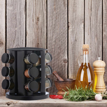 Spice carousel with 12 jars