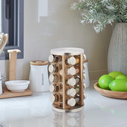 Spice carousel with 20 jars