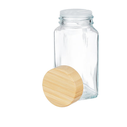 Spice jar set with bamboo lid