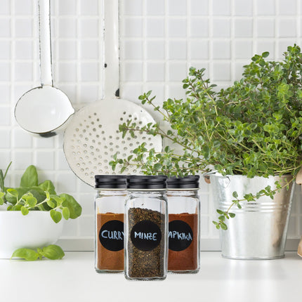 Spice jar set with stainless steel lid