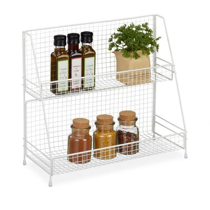 Spice rack metal white