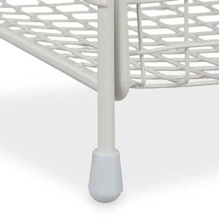 Spice rack metal white