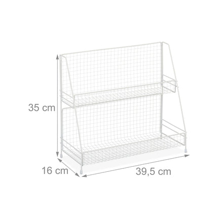 Spice rack metal white