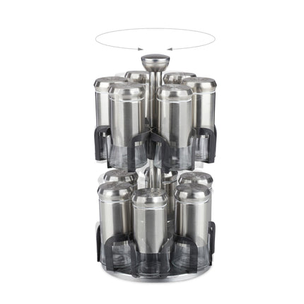 Étagère à épices avec 12 pots en verre