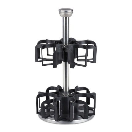 Spice rack with 12 glass jars