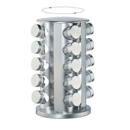 Spice rack with 20 pcs. glass jars