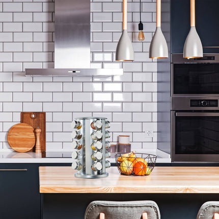 Spice rack with 20 pcs. glass jars