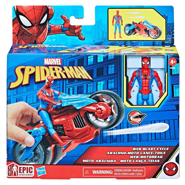 Spider-Man Spielset mit Fahrzeug und 10 cm großer Actionfigur
