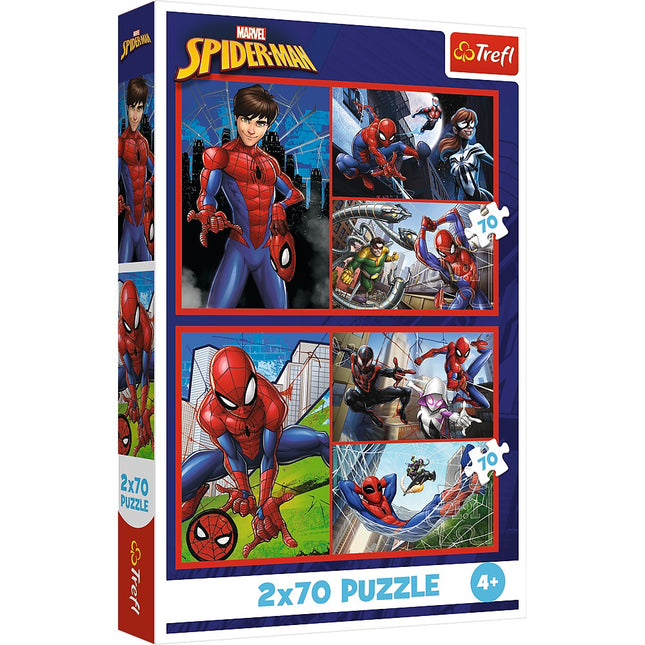 Spider-Man Puzzle-Set, 2 Sets mit je 70 Teilen