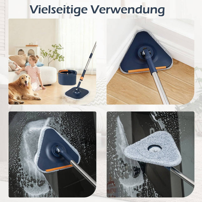 Spin Mop & Bucket Set with Water Separation, 360 Head