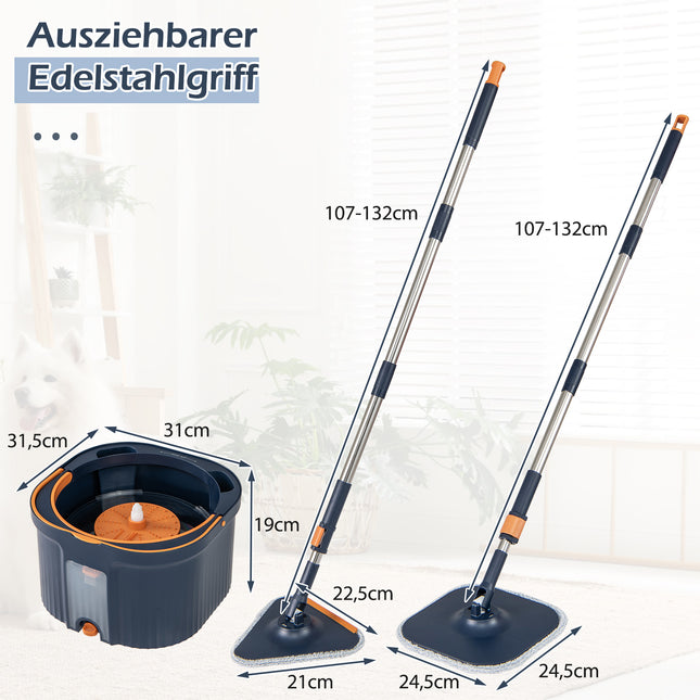 Spin Mop & Bucket Set with Water Separation, 360 Head
