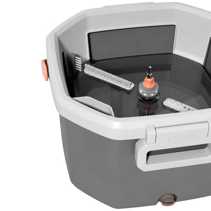 Spin Mop with Dual Water Tanks, Stainless Steel Handle
