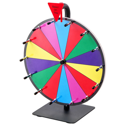 Spinning Prize Wheel, 12-Inch 14-Slot Dry Erase, 2 Markers
