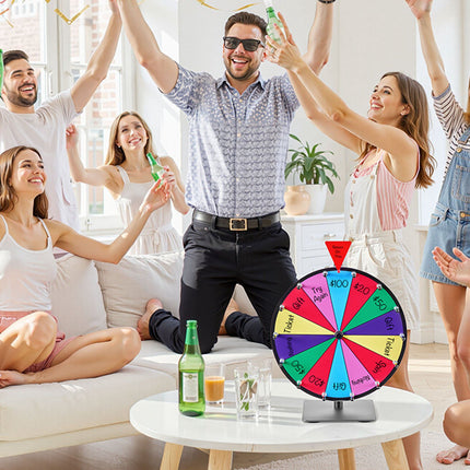 Spinning Prize Wheel, 12-Inch 14-Slot Dry Erase, 2 Markers