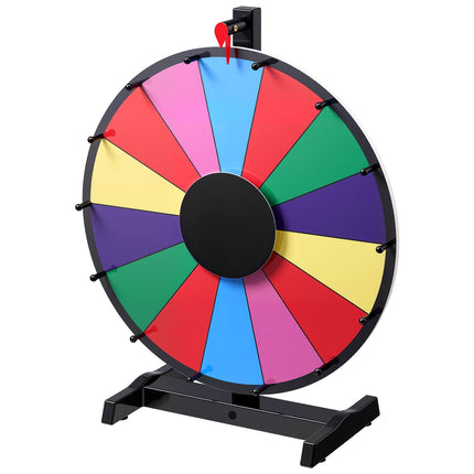 Spinning Prize Wheel, 18 In, 14 Slots, Dry Erase Stand