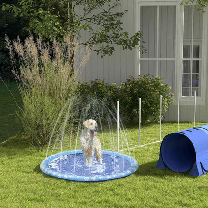 Hunde-Planschbecken-Sprenger-Matte, 170 cm rutschfeste PVC-Matte