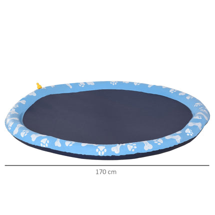 Hunde-Planschbecken-Sprenger-Matte, 170 cm rutschfeste PVC-Matte