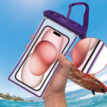 Splashbag Wasserdichte Tasche IPX8 max 6,5" Violett