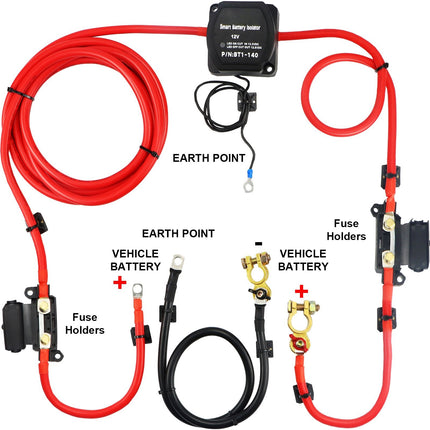 Split Charge Relay Kit 12V, 4m Cable, IP65 VSR