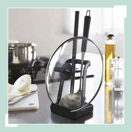 Spoon and Lid Holder for Kitchen Countertop