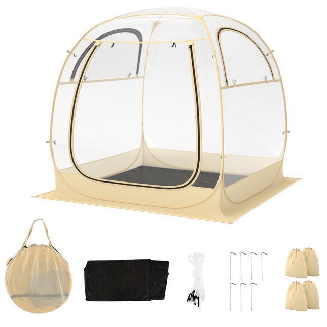 Sportzelt für 5-6 Personen Pop-up-Zelt mit wetterfestem Baldachin tragbares und faltbares Outdoor-Bubble-Zelt groß