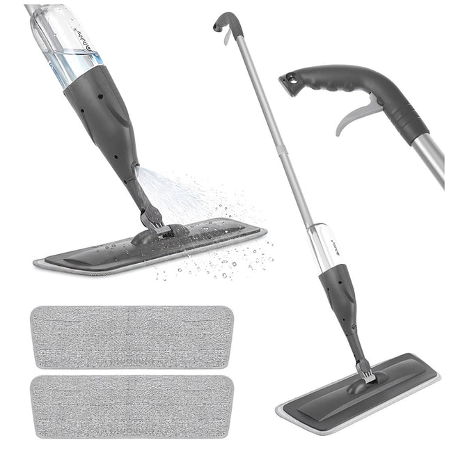 Spray Mop with 360 Rotating Head, 300ml Tank, 3 Pads