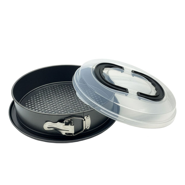 Springform-Kuchenform, Karbonstahl, Antihaftbeschichtung, Deckel