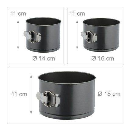 Springform Tortenform-Set 3-teilig