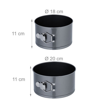 Springform-Backformen-Set, 5-teilig, antihaftbeschichtet, hitzebeständig