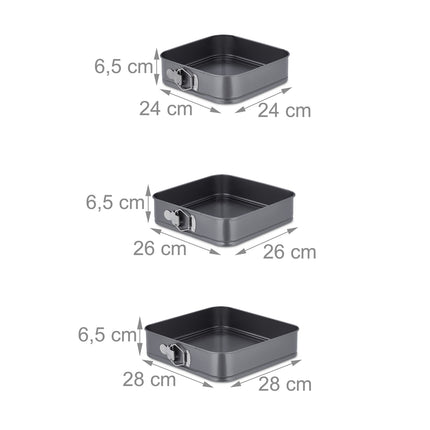 Spring form set of 5 square
