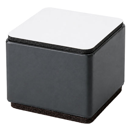 Square Block Furniture Risers Set of 4, Carbon Steel, 500 kg, Black