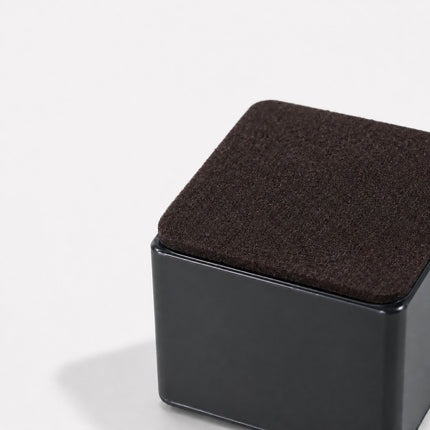 Square Block Furniture Risers Set of 4, Carbon Steel, 500 kg, Black