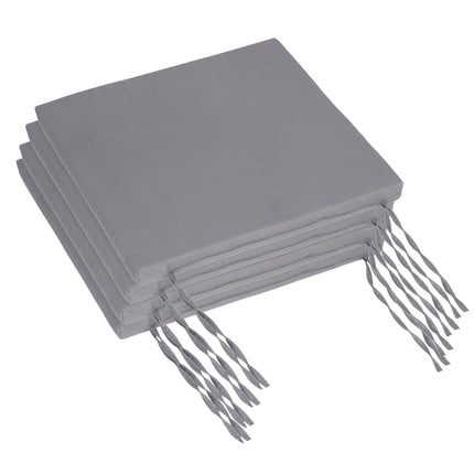 Quadratische Stuhlkissen mit Bändern – 4er-Set