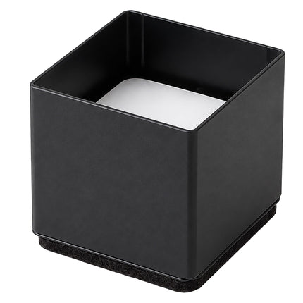 Square Cup Furniture Risers Set of 4, Carbon Steel, 500 kg, Black