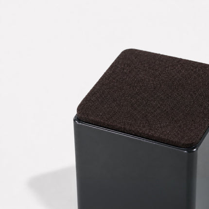 Square Cup Furniture Risers Set of 4, Carbon Steel, 500 kg, Black