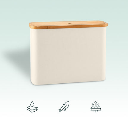 Square Fabric Toilet Roll Holder, Holds 12 Rolls