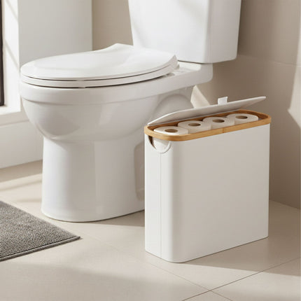 Square Fabric Toilet Roll Holder – Holds 12 Rolls