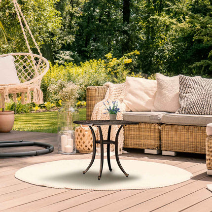 Square Garden Table, Cast Aluminium, Weatherproof