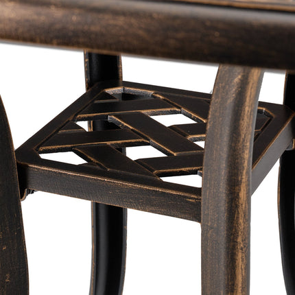 Square Garden Table, Cast Aluminium, Weatherproof