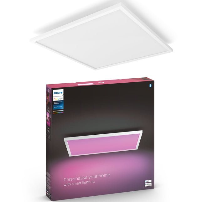 Quadratische LED-Deckenleuchte, Weiß & Farbe, Bluetooth-Steuerung