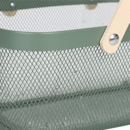 Square Metal Storage Basket with Handles