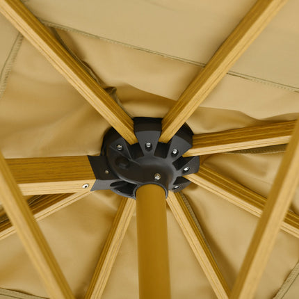 Quadratischer Ampelschirm, Höhenverstellbar, 295 cm, Khaki