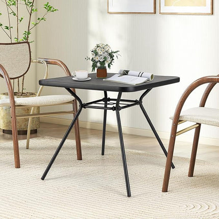 Quadratischer Terrassen-Esstisch, 80 cm, 4 cm Schirmloch