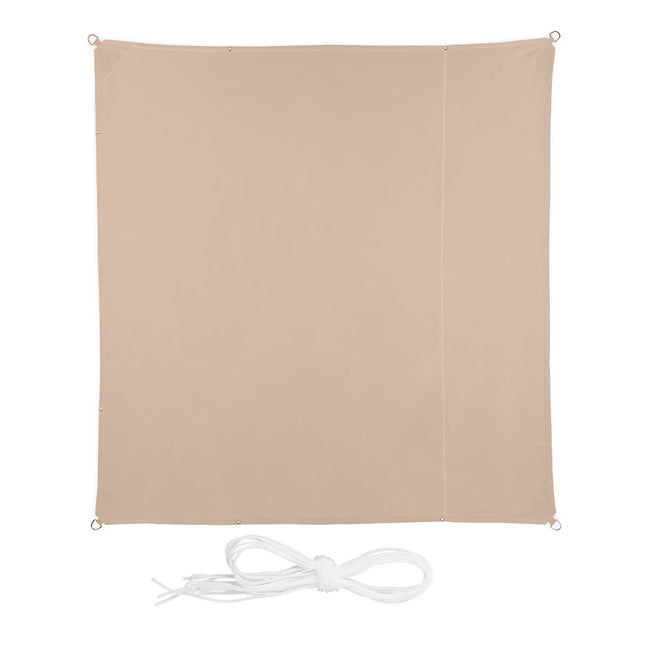 Quadratisches Sonnensegel, Beige – UV-beständiger Polyester
