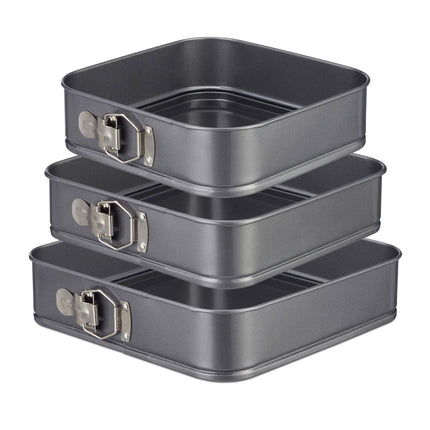 Quadratische Backformen 3er-Set