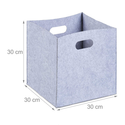 Square basket in felt