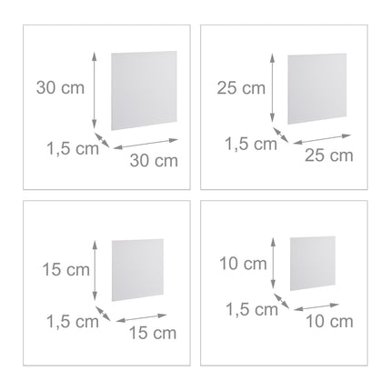 Square canvas set of 16