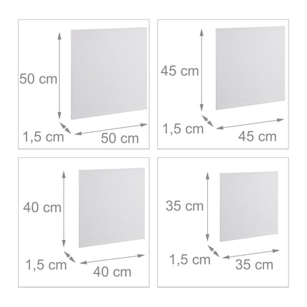 Square canvas set of 16